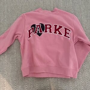 Parker Pink Sweatshirt with Heart Accent